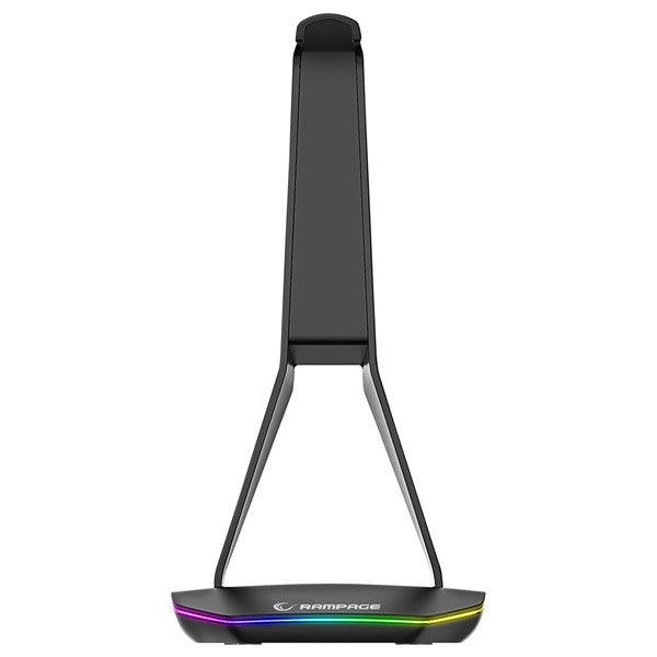 Rampage fejhallgató állvány - tower t14 (fekete, műanyag, usb hub, rgb)