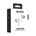S-link fülhallgató vezeték nélküli - truepods white (bluetooth v5.3, ipx4, type-c, mikrofon, fehér)