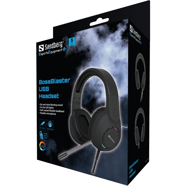 Sandberg fejhallgató - bossblaster usb headset