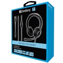 Sandberg fejhallgató - minijack chat headset (mikrofon; 3,5mm jack; hangerő szabályzó; 1,8m kábel; fekete)