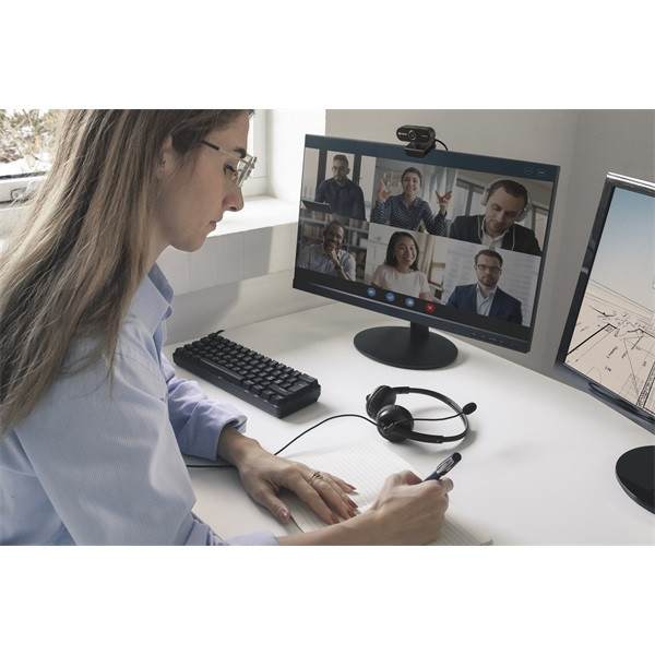 Sandberg fejhallgató - usb office headset saver (mikrofon; usb; hangerő szabályzó; 1,5m kábel; fekete)