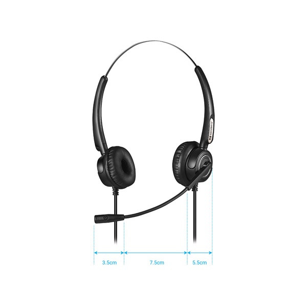 Sandberg fejhallgató - usb+rj9/11 headset pro stereo
