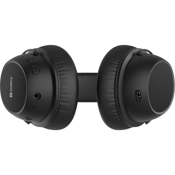 Sandberg wireless fejhallgató - bluetooth headset anc flexmic (bluetooth, hajlítható mikrofon, fekete)