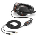 Sharkoon fejhallgató - rush er3 black (fekete; mikrofon; trrs 3.5mm jack; hangerőszabályzó; nagy-párnás; 2.4m kábel)