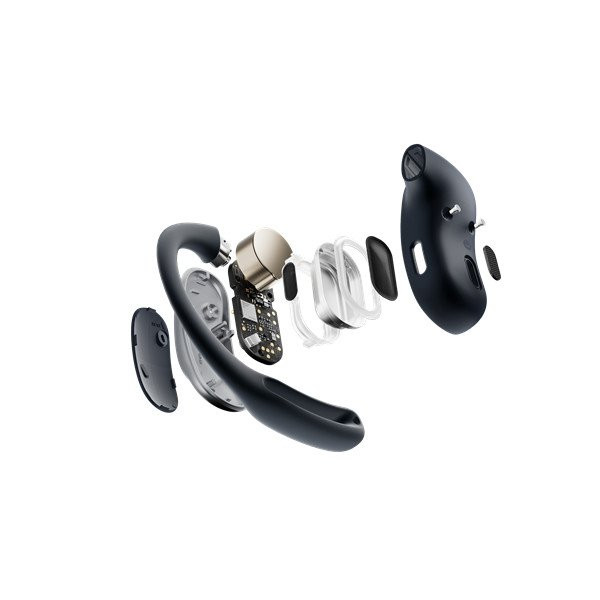 Shokz sport fülhallgató - openfit air (usb-c, bt 5.1, fekete)