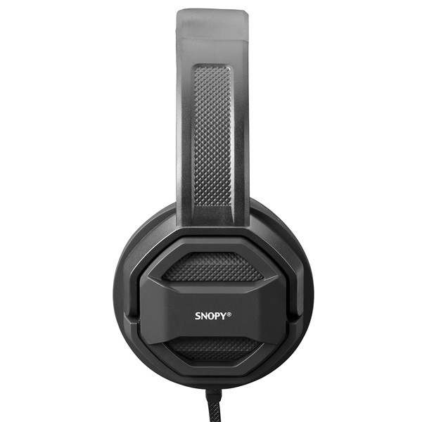 Snopy fejhallgató - sn-101 bonny black (stereo, mikrofon, 3.5mm jack, 1m kábel, fekete)