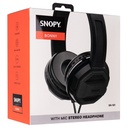 Snopy fejhallgató - sn-101 bonny black (stereo, mikrofon, 3.5mm jack, 1m kábel, fekete)