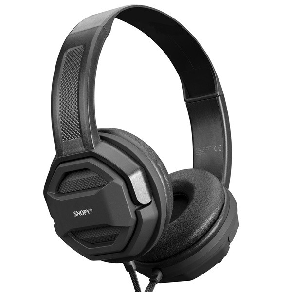 Snopy fejhallgató - sn-101 bonny black (stereo, mikrofon, 3.5mm jack, 1m kábel, fekete)
