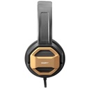 Snopy fejhallgató - sn-101 bonny gold (stereo, mikrofon, 3.5mm jack, 1m kábel, fekete-arany)