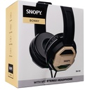 Snopy fejhallgató - sn-101 bonny gold (stereo, mikrofon, 3.5mm jack, 1m kábel, fekete-arany)