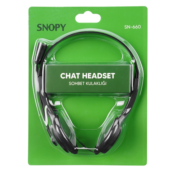 Snopy fejhallgató - sn-660 office (mikrofon, 3.5mm jack, hangerőszabályzó,  fekete)