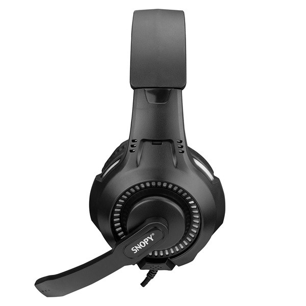 Snopy fejhallgató - sn-8800 gametime (fekete mikrofon, 3.5mm jack, hangerőszabályzó, nagy-párnás, 2.2m kábel)