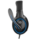 Snopy fejhallgató - sn-gx1 ergo blue (mikrofon, 3.5mm jack, hangerőszabályzó, nagy-párnás, 2.2m kábel, fekete-kék)