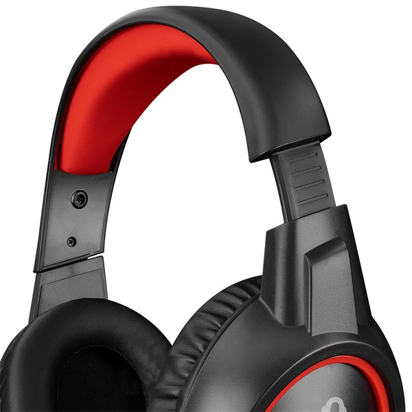 Snopy fejhallgató - sn-gx1 ergo red (mikrofon, 3.5mm jack, hangerőszabályzó, nagy-párnás, 2.2m kábel, fekete-piros)