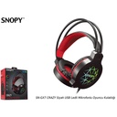 Snopy fejhallgató - sn-gx7 crazy (2.0, mikrofon, usb+3,5mm jack, hang.szab., nagy-párnás, 2m kábel, fekete)