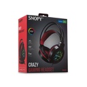 Snopy fejhallgató - sn-gx7 crazy (2.0, mikrofon, usb+3,5mm jack, hang.szab., nagy-párnás, 2m kábel, fekete)