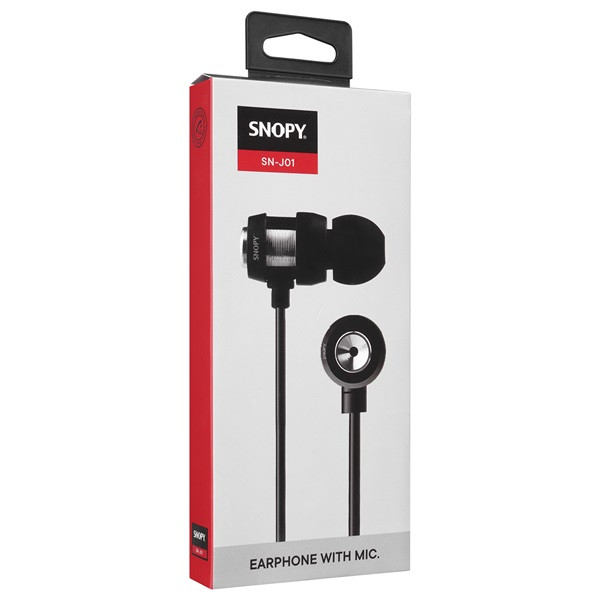 Snopy fülhallgató - sn-j01 (mikrofon, 3.5mm jack, 1.2m kábel, fekete-kék)