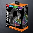 Spirit of gamer fejhallgató - elite h40 black (multiplatform, rgb, 3.5mm jack, mikrofon, hangerőszabályzó, nagy-párnás)