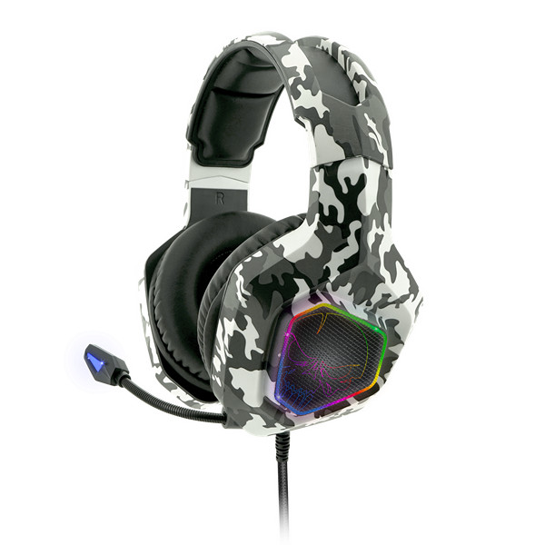 Spirit of gamer fejhallgató - elite h50 arctic (multiplatform, rgb, 3.5mm jack, mikrofon, hangerőszabályzó, nagy-párnás)