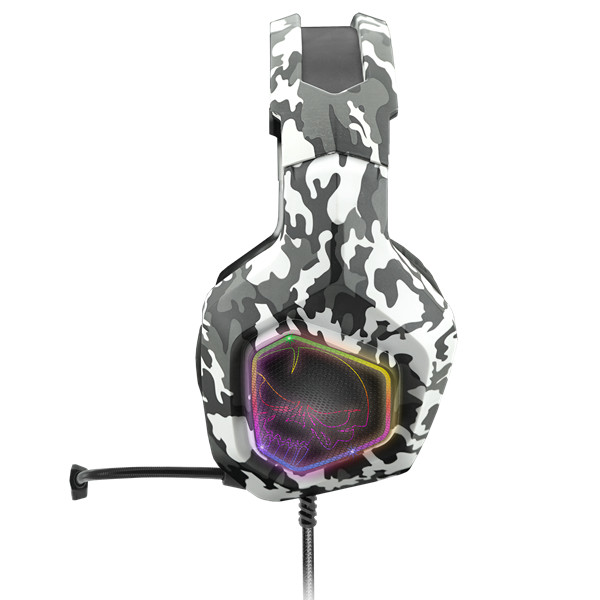 Spirit of gamer fejhallgató - elite h50 arctic (multiplatform, rgb, 3.5mm jack, mikrofon, hangerőszabályzó, nagy-párnás)