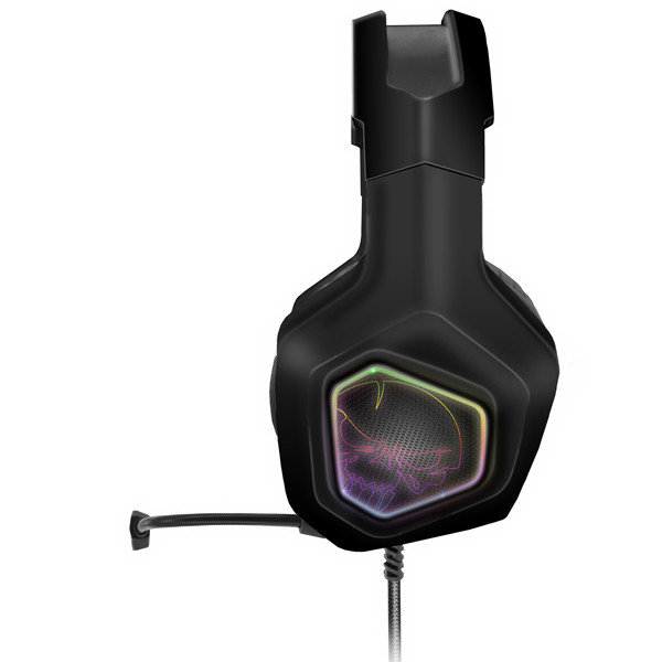 Spirit of gamer fejhallgató - elite h50 black (multiplatform, rgb, 3.5mm jack, mikrofon, hangerőszabályzó, nagy-párnás)