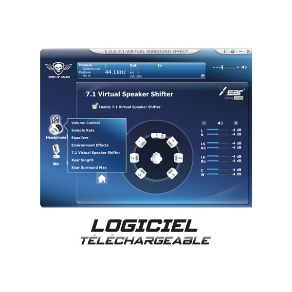 Spirit of gamer fejhallgató - h700 white (multiplatform, 7.1, mikrofon, hangerőszabályzó, nagy-párnás, fehér)