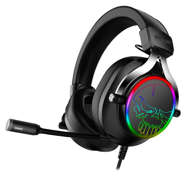 Spirit of gamer fejhallgató - mic-xh600 (multiplatform, 7.1, mikrofon, hangerőszabályzó, nagy-párnás, fekete)