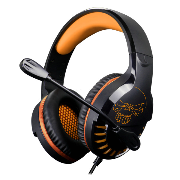 Spirit of gamer fejhallgató - pro-h3 (multiplatform, mikrofon, 3.5mm jack, hangerőszabályzó, 2m kábel, narancssárga)
