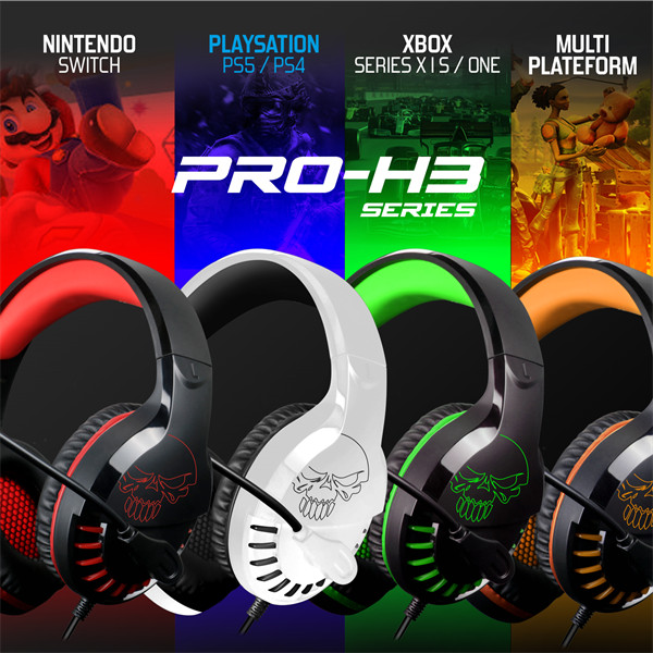Spirit of gamer fejhallgató - pro-h3 playstation (ps4/ps5, mikrofon, 3.5mm jack, hangerőszabályzó, 1m kábel, fehér)