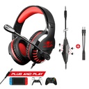 Spirit of gamer fejhallgató - pro-h3 red (multiplatform, mikrofon, 3.5mm jack, hangerőszabályzó, 2m kábel, piros)