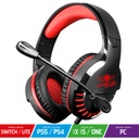 Spirit of gamer fejhallgató - pro-h3 red (multiplatform, mikrofon, 3.5mm jack, hangerőszabályzó, 2m kábel, piros)