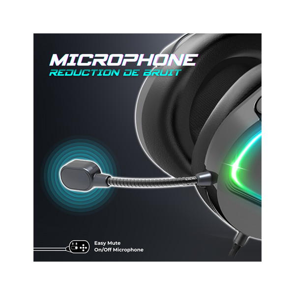 Spirit of gamer fejhallgató - pro-h6 rgb black (multiplatform, mikrofon, 3.5mm jack, hangerőszabályzó, 2m kábel, fekete)