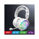 Spirit of gamer fejhallgató - pro-h6 rgb white (multiplatform, mikrofon, 3.5mm jack, hangerőszabályzó, 2m kábel, fehér)