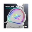 Spirit of gamer fejhallgató - pro-h6 rgb white (multiplatform, mikrofon, 3.5mm jack, hangerőszabályzó, 2m kábel, fehér)