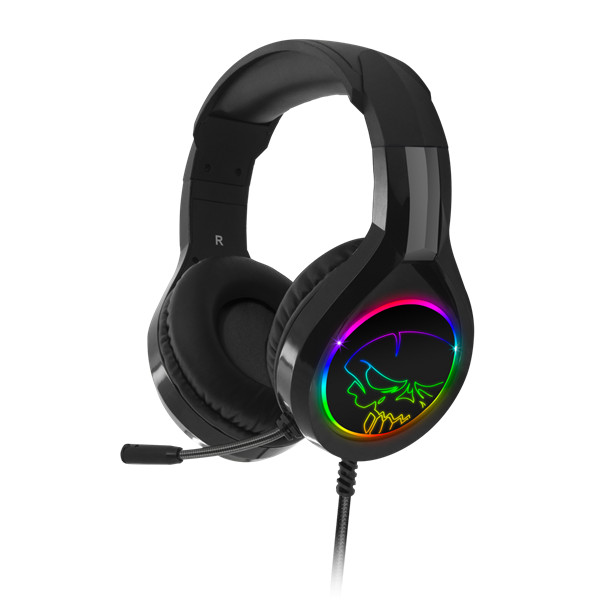 Spirit of gamer fejhallgató - pro-h8 rgb dark (multiplatform, mikrofon, 3.5mm jack, hangerőszabályzó, 2m kábel, fekete)