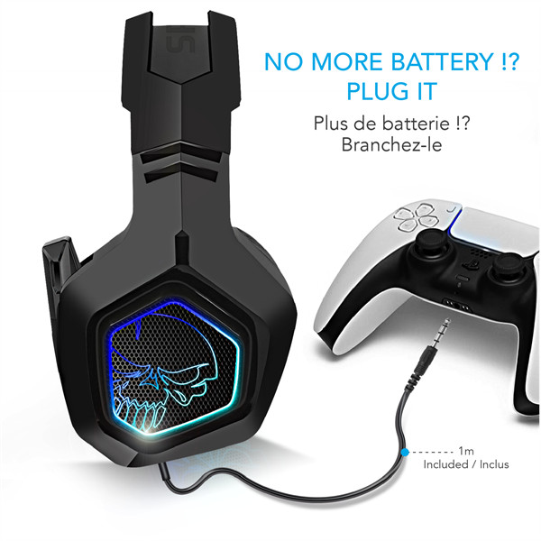 Spirit of gamer wireless fejhallgató - mic-xh900 (multiplatform, mikrofon, hangerőszabályzó, nagy-párnás, fekete)