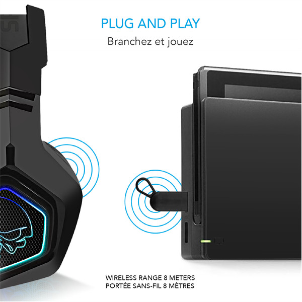 Spirit of gamer wireless fejhallgató - mic-xh900 (multiplatform, mikrofon, hangerőszabályzó, nagy-párnás, fekete)