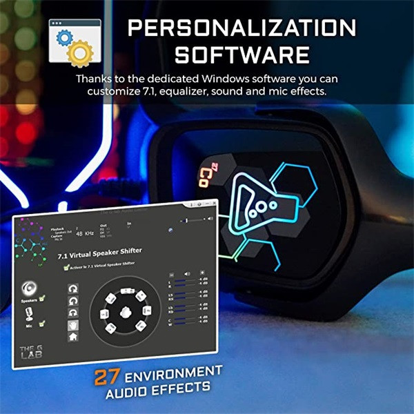 The g-lab fejhallgató - korp cobalt 7.1 (mikrofon, usb, hangerőszabályzó, nagy-párnás, rgb, fekete)