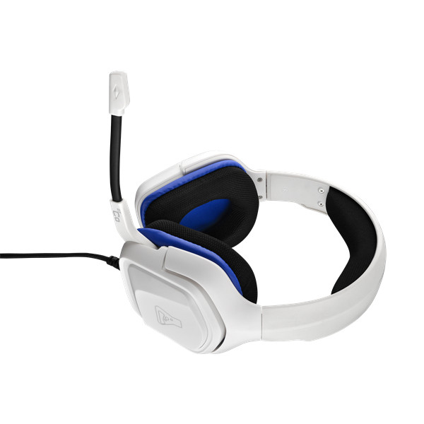 The g-lab fejhallgató - korp cobalt w (mikrofon, 3,5mm jack, hangerőszabályzó, nagy-párnás, fehér)