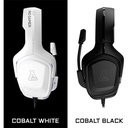 The g-lab fejhallgató - korp cobalt/b (mikrofon, 3,5mm jack, hangerőszabályzó, nagy-párnás, fekete)
