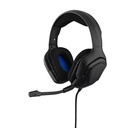 The g-lab fejhallgató - korp cobalt/b (mikrofon, 3,5mm jack, hangerőszabályzó, nagy-párnás, fekete)