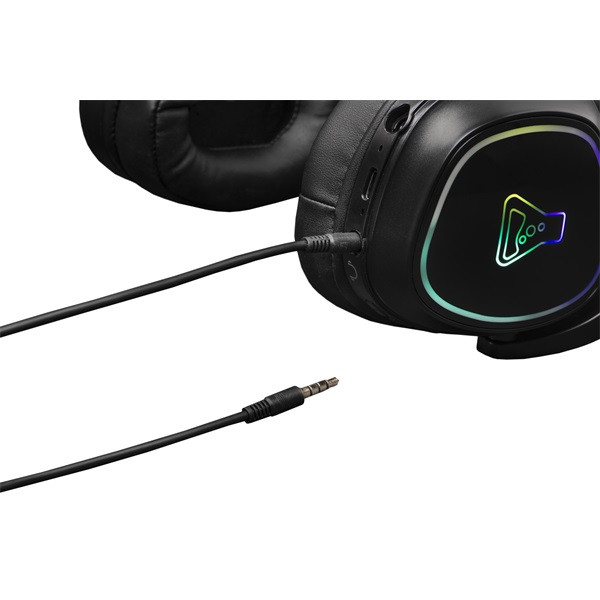 The g-lab fejhallgató - korp promethium (vezeték nélküli, bluetooth, mikrofon, 3,5 jack, usb, led,nagy-párnás)