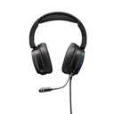 The g-lab fejhallgató - korp radium black (mikrofon,usb, 3,5mm jack, hangerőszabályzó, led,nagy-párnás)
