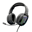 The g-lab fejhallgató - korp radium black (mikrofon,usb, 3,5mm jack, hangerőszabályzó, led,nagy-párnás)