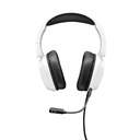 The g-lab fejhallgató - korp radium white (mikrofon,usb, 3,5mm jack, hangerőszabályzó, led,nagy-párnás)
