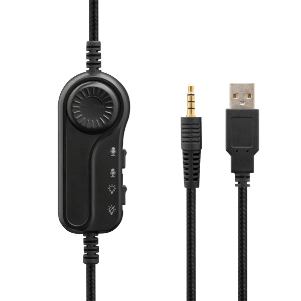 The g-lab fejhallgató - korp radium white (mikrofon,usb, 3,5mm jack, hangerőszabályzó, led,nagy-párnás)