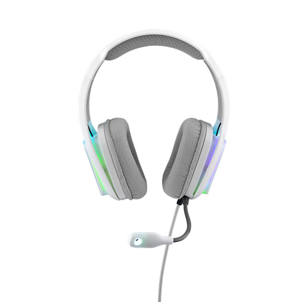 The g-lab fejhallgató - korp vanadium (mikrofon, usb, 3,5mm jack, hangerőszabályzó, nagy-párnás, rgb, fehér)