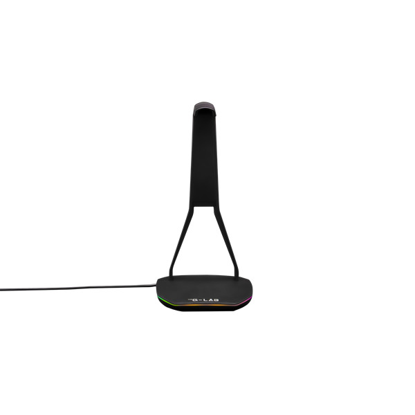 The g-lab fejhallgató állvány - k stand hydrogen (fekete, 2xusb3.0, 1xusb-c, műanyag, rgb)