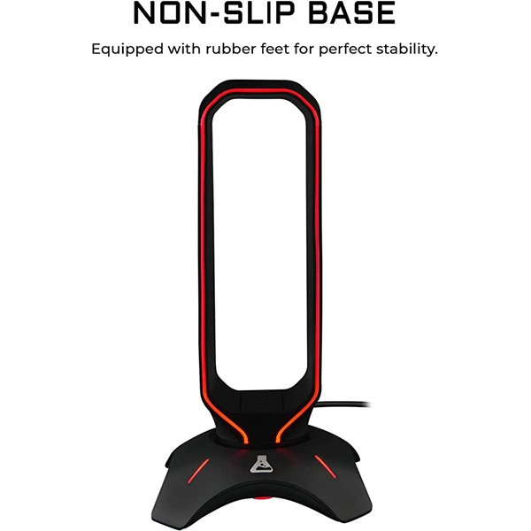 The g-lab fejhallgató állvány - k stand radon (fekete, 2xusb3.0, műanyag)
