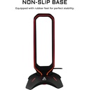The g-lab fejhallgató állvány - k stand radon (fekete, 2xusb3.0, műanyag)